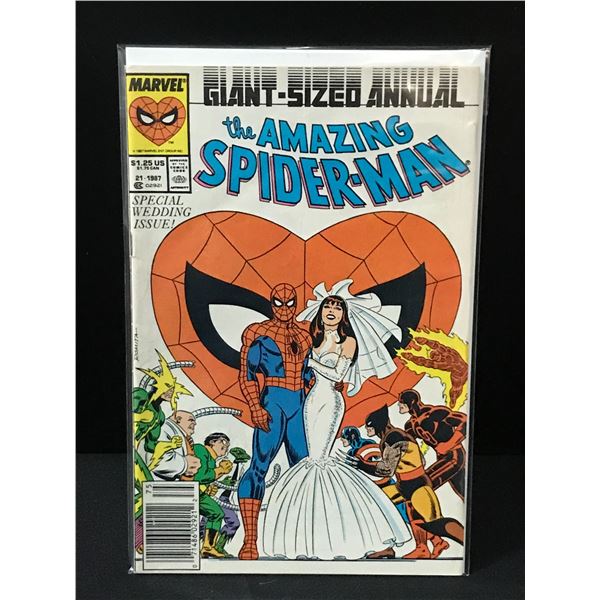THE AMAZING SPIDERMAN GIANT SIZED ANNUAL #21 SPECIAL WEDDING ISSUE - MARVEL COMICS