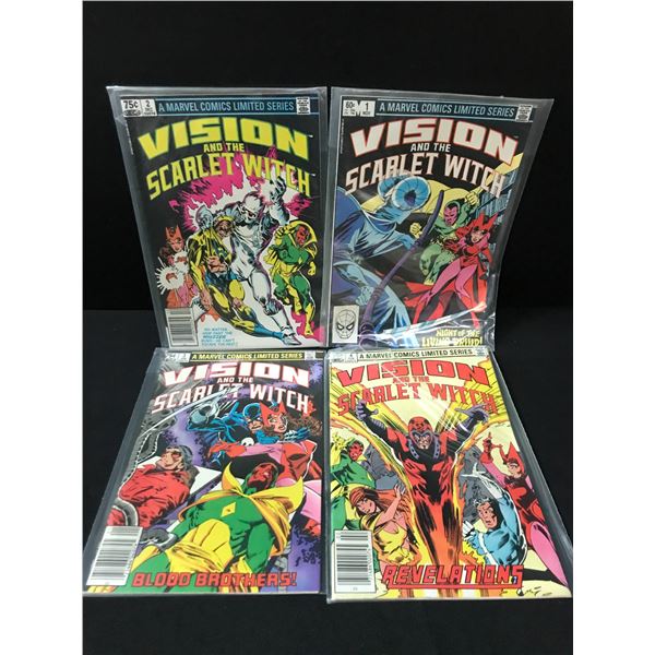 LOT OF 4 COMICS - VISION AND THE SCARLET WITCH #1-4 OF A LIMITED SERIES - MARVEL COMICS
