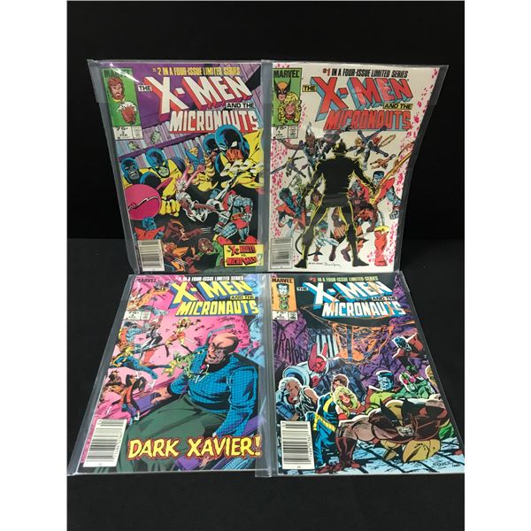 LOT OF 4 COMICS - X-MEN AND THE MICRONAUTS #1-4 OF A 4 RUN LIMITED SERIES - MARVEL COMICS