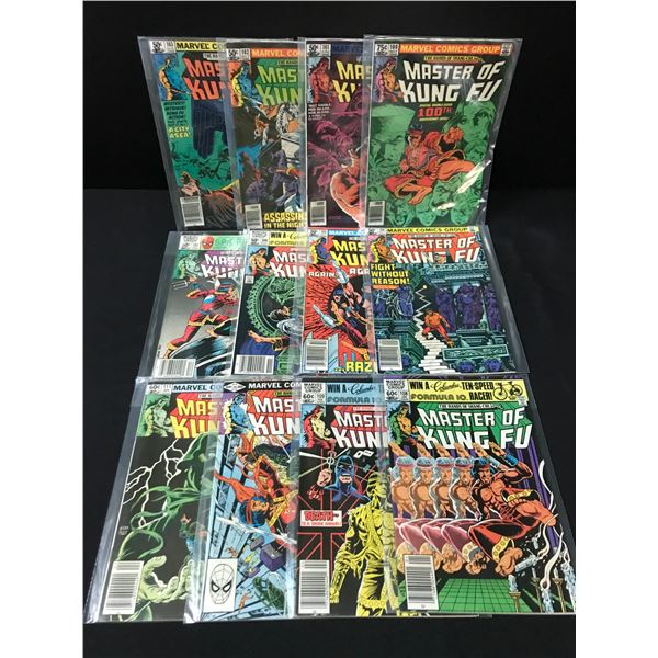 LOT OF 12 MASTER OF KUNG FU COMICS - MARVEL COMICS