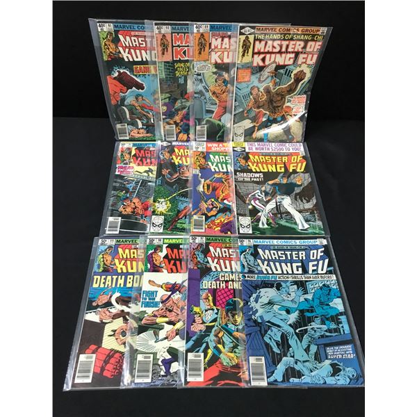 LOT OF 12 MASTER OF KUNG FU COMICS - MARVEL COMICS