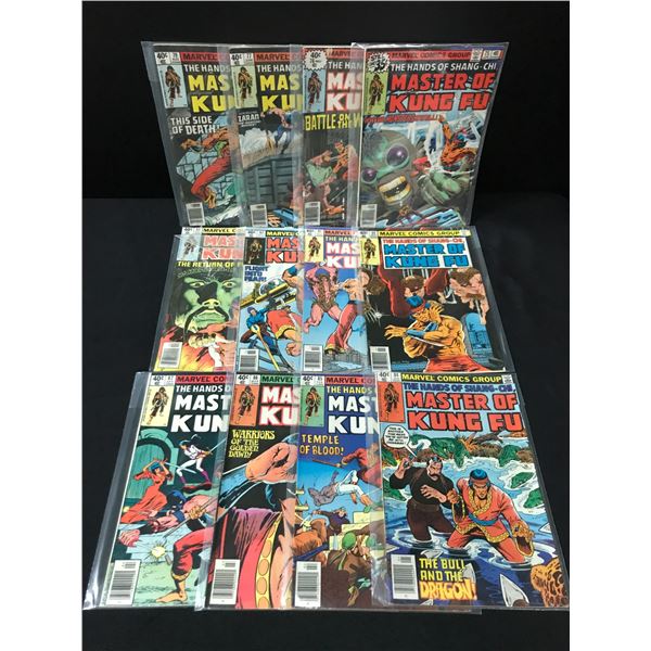 LOT OF 12 MASTER OF KUNG FU COMICS - MARVEL COMICS