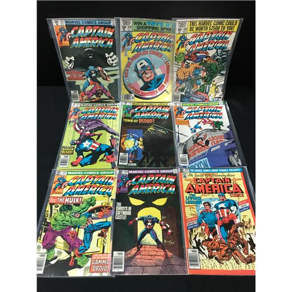 LOT OF 9 CATAIN AMERICA COMICS #249-257 - MARVEL COMICS