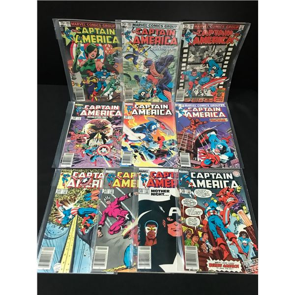LOT OF 9 Captain America COMICS - MARVEL COMICS