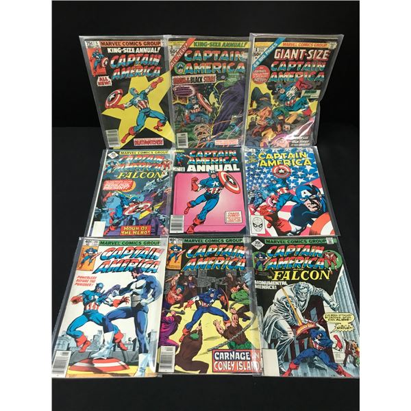 LOT OF 9 Captain America COMICS - MARVEL COMICS
