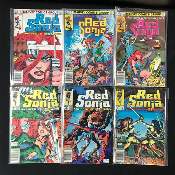 LOT OF 6 RED SONJA COMICS - MARVEL COMICS