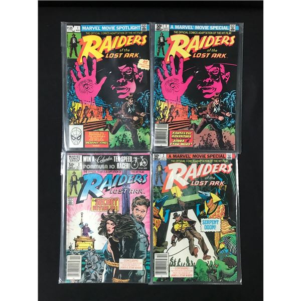LOT OF 4 RAIDERS OF THE LOST ARK COMICS - INCLUDINT 2 #1 ISSUES - MARVEL COMICS
