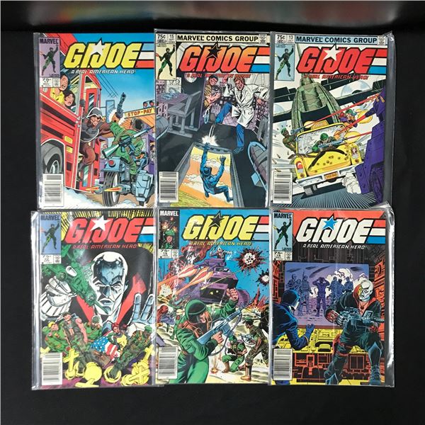 LOT OF 6 G.I JOE COMICS - MARVEL COMICS