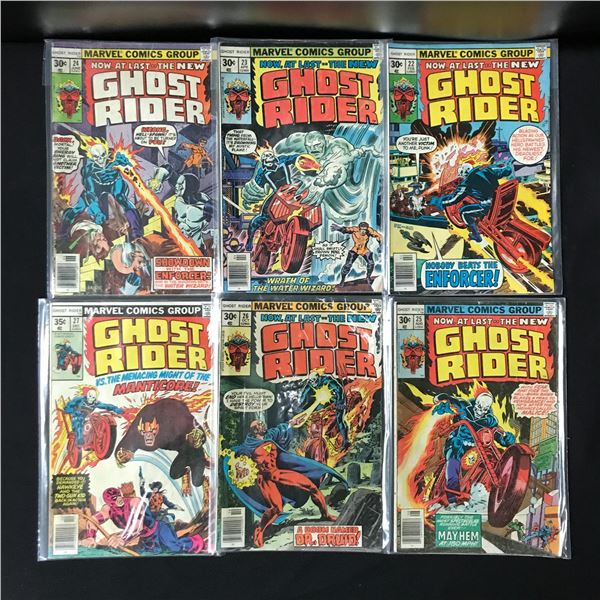 LOT OF 6 GHOST RIDER COMICS #22-27 - MARVEL COMICS