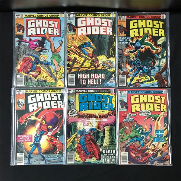 LOT OF 6 GHOST RIDER COMICS #36-41 - MARVEL COMICS