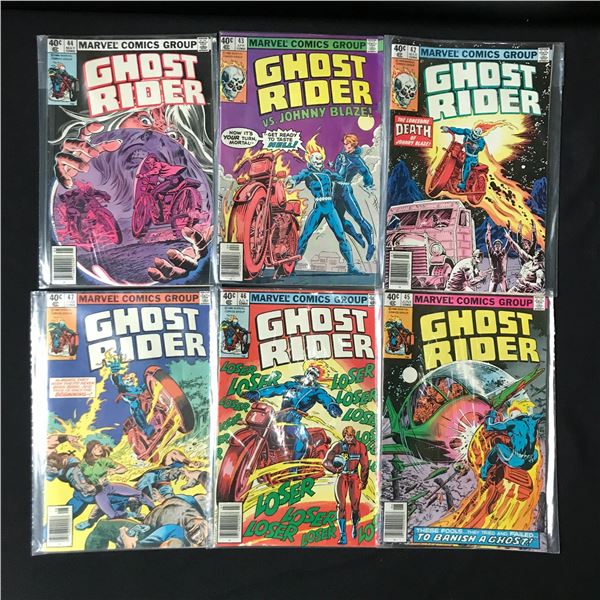 LOT OF 6 GHOST RIDER COMICS #42-47 - MARVEL COMICS