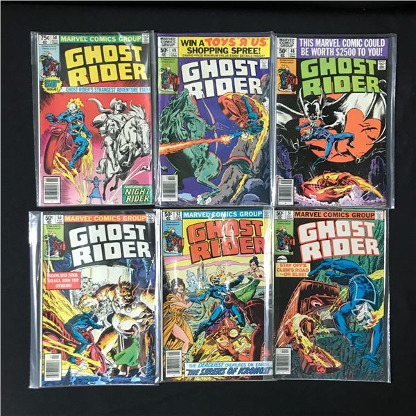 LOT OF 6 GHOST RIDER COMICS #48-53 - MARVEL COMICS