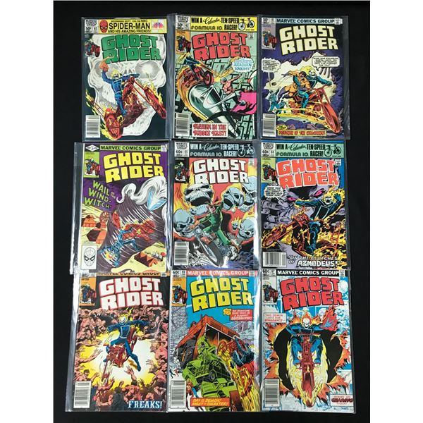 LOT OF 9 GHOST RIDER COMICS - MARVEL COMICS