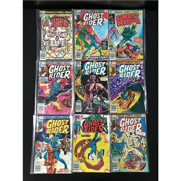 LOT OF 9 GHOST RIDER COMICS - MARVEL COMICS