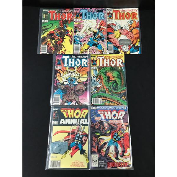 LOT OF 7 THE MIGHTY THOR COMICS - MARVEL COMICS