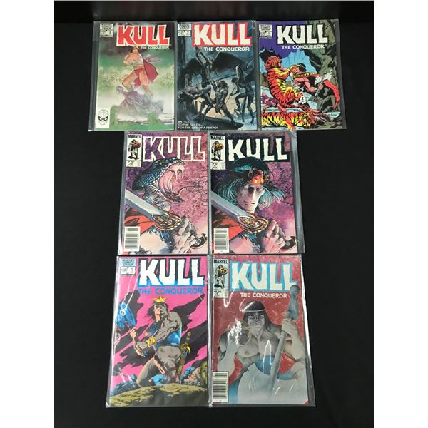 LOT OF 7 KULL THE CONQUERER COMICS - MARVEL COMICS