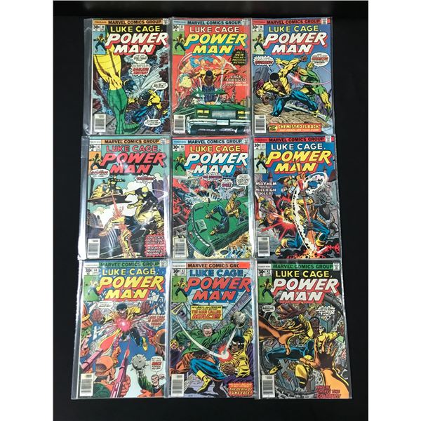 LOT OF 9 LUKE CAGE POWER MAN COMICS #36-44 - MARVEL COMICS