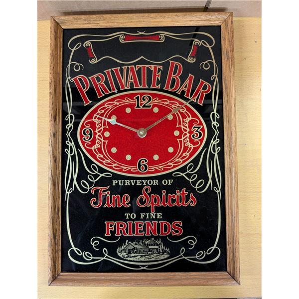 Stamford Art 19"x13" Private Bar Digital Wall Clock (Needs Battery)