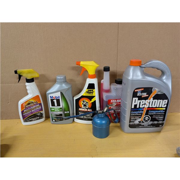 Lot of Prestone, Fuel Stabilizer, Oil, and etc. As Shown