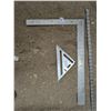 Image 2 : lot of Misc. Measuring Tools )Level, Rulers, Square, etc.)