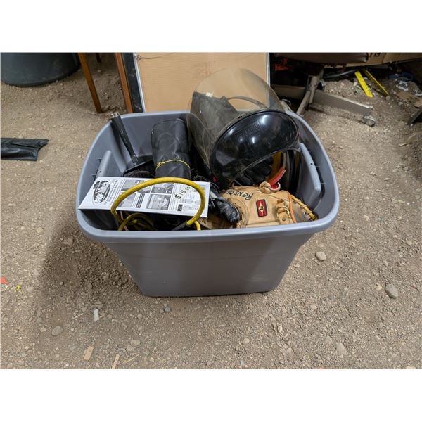 Tub of Misc. Items and Tool Hardware (Drill in Tub Works)