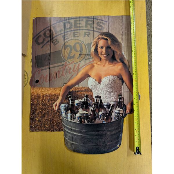 Colder Beer 29 Country Tin Sign 24"x18"