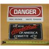 Image 1 : License Plate and Danger High Voltage Sign.
