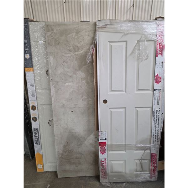 3 damaged doors- 30" by 80"H