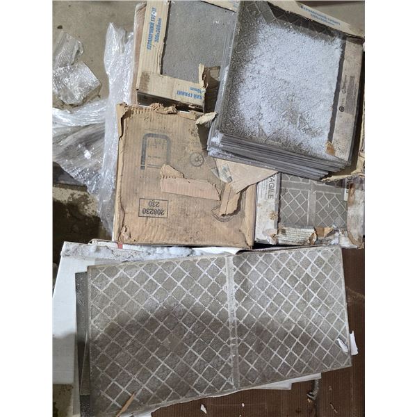 Lot of sqaure floor tiles- 12" by 12"