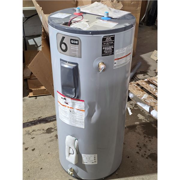 New Electric 48 gallon 120v water heater- has surface dents and damage
