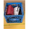 Image 3 : Blue milk crate with hardware