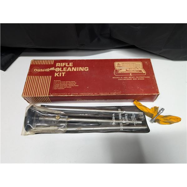 Vintage "Outers" Rifle Cleaning Kit w/ Original Box (Shot Gun Cleaning Rods as Well)