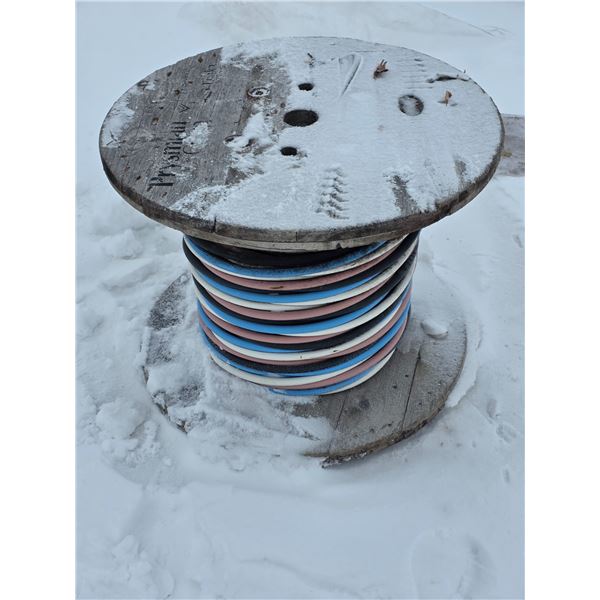 Large spool of aluminum wire
