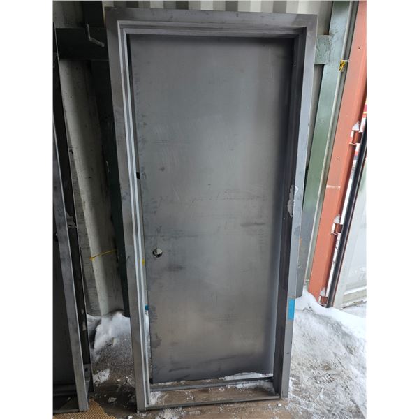 Metal door and frame- Approx 32' by 79"H