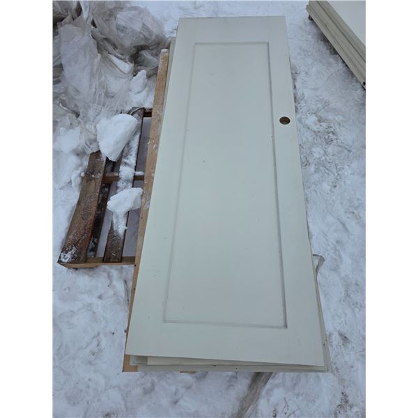 Pallet of assorted doors-  Approx 28" by 80"H