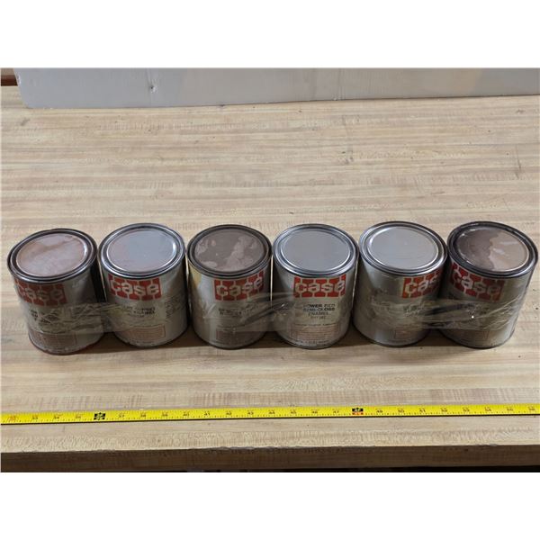 6 cans of enamel gloss- red and desert colors
