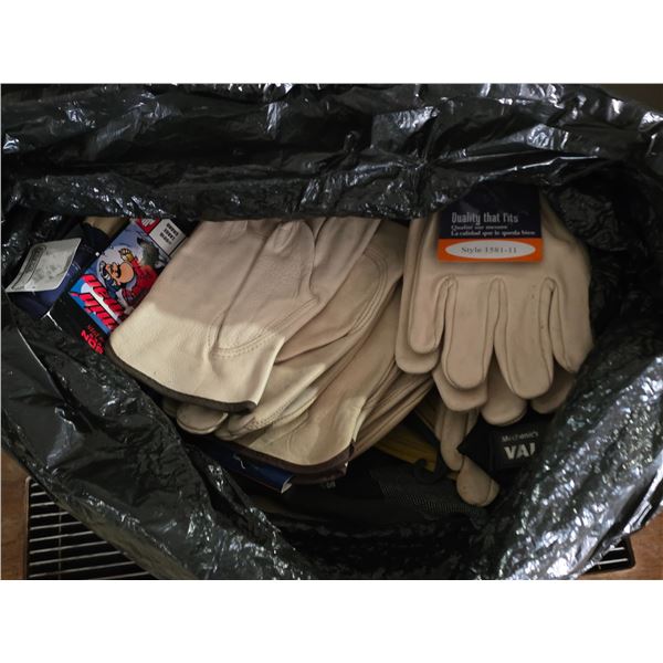 Bag of new work gloves