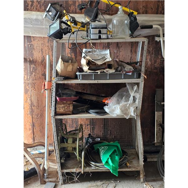 Shelf with misc items