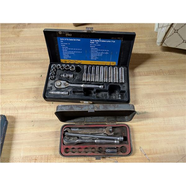(2) Cases of Used Socket Wrench Sets
