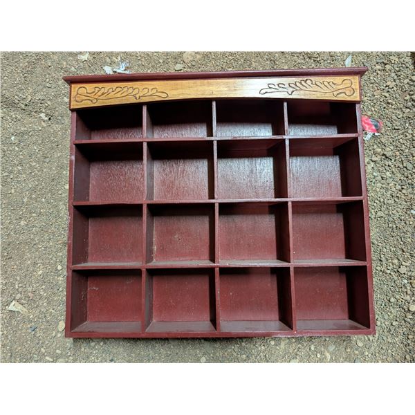 Wooden Wall Storage Display 18"x20"