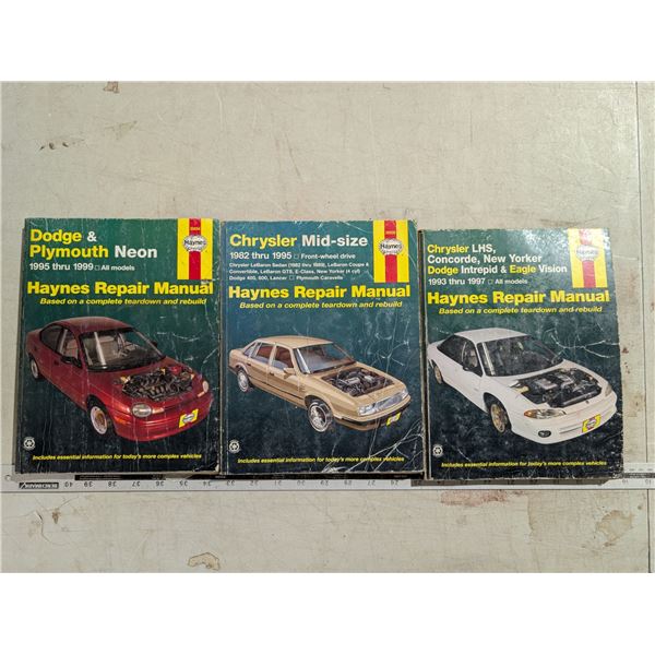 (3) Haynes Repair Manuals (1995-99) (1982-95) and (1993-97)