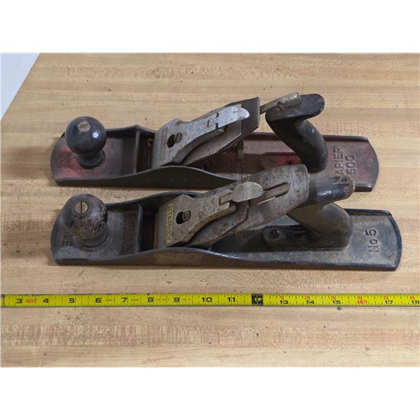 2 antique wood hand planers- stanley and rapier