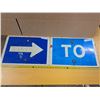 Image 1 : Arrow and TO highway signs