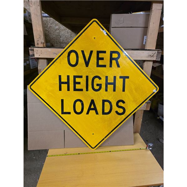 Over height loads sign