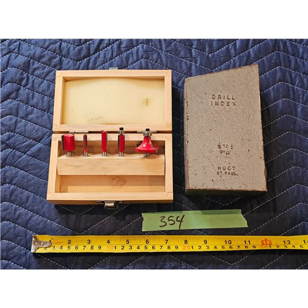 Router Set & Asst. Drill Bits in Holder