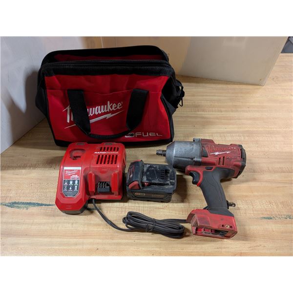 Milwaukee 1/2" Square Ring Impact Wrench (Works w/ Charger and Carry Bag)