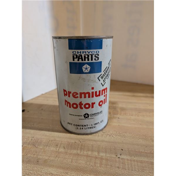 Vintage Sealed Chryco Parts Premium Motor Oil (Oil in Can)