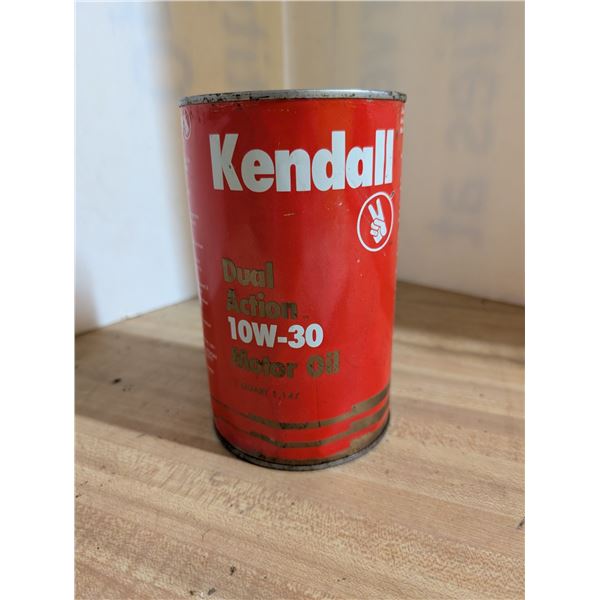 Vintage Sealed Kendall Dual Action 10W-30 Motor Oil (Oil in Can)