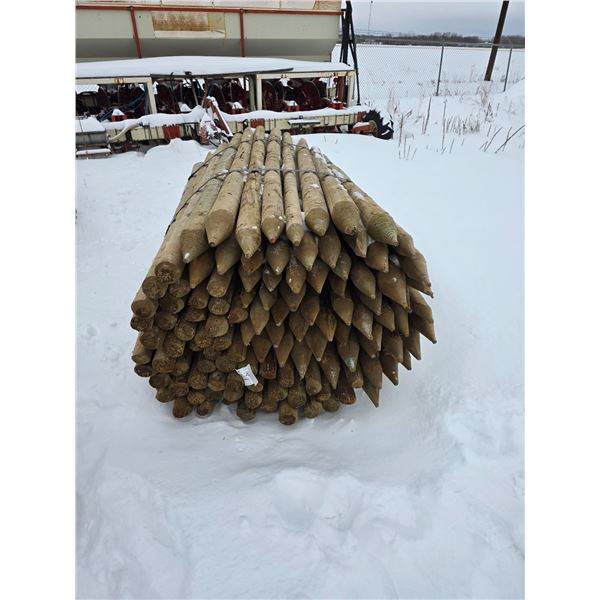 Approx 115-3" to 4" and 7'L fence post bundles