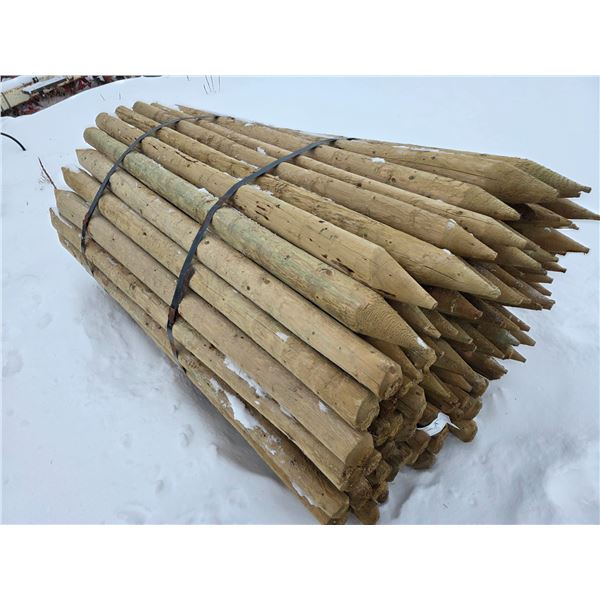 Approx 115-3" to 4" and 7'L fence post bundles